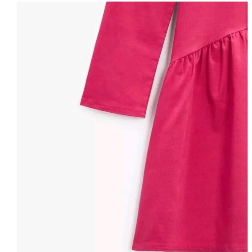 NWT Zara Voluminous Casual Pink Oversize Short Dress Size S